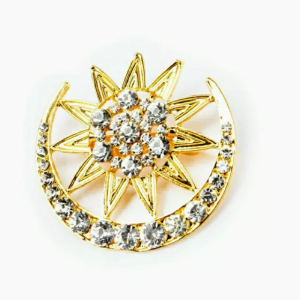 Gold Moon and Star Pin