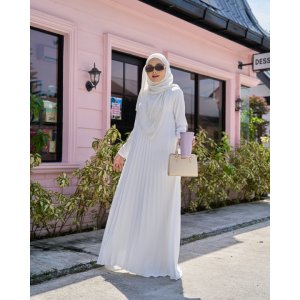 Dress Pleated Haifa - Snow White