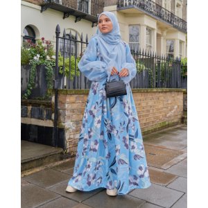 Dress Printed Piccadilly - Rozanne Azure