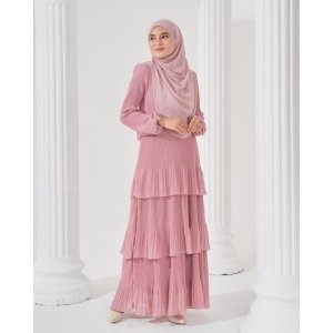 Dress Pleated Herisa - Pink Rose