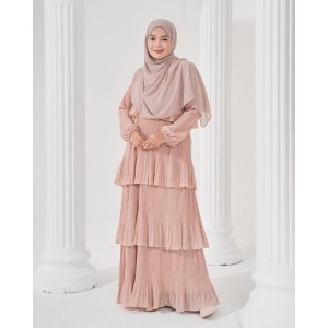 Dress Pleated Herisa - Soft Beige