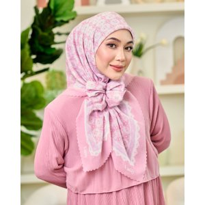 Valily Tudung Bawal Cotton Voile Essaouira - Azria Pink