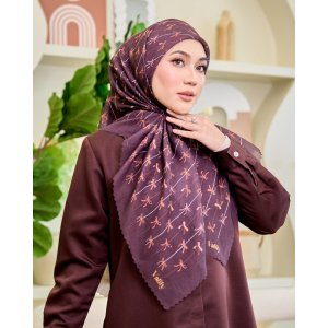 Valily Tudung Bawal Cotton Voile Essaouira - Hera Brown
